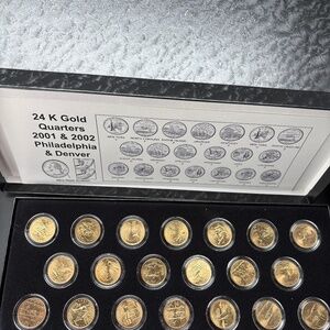 2001-2002 24 Karat Gold plated State Quarters Collection